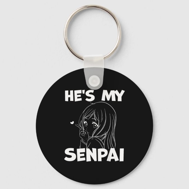 He's My Senpai Funny Anime Matching Couple Girlfri Nyckelring (Framsida)