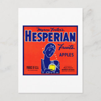 Hesperian fruktäpplen vykort