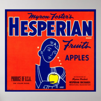 Hesperianska fruktäpplen poster