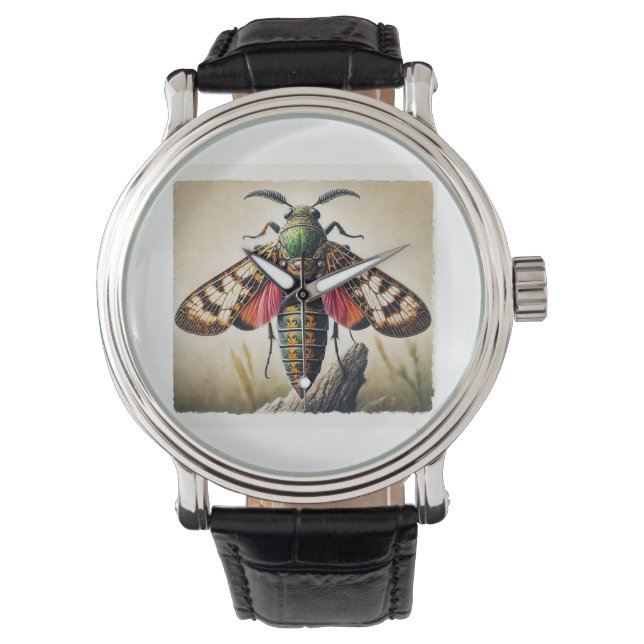 Hesperotettix Grasshopper 130724IREF111 - Watercol Armbandsur (Framsida)