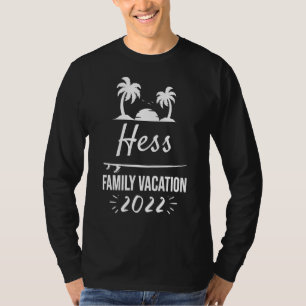 Hess Family Vacation Tropical Group Resa Beach T Shirt