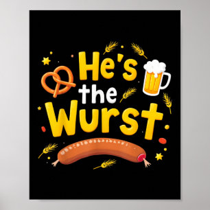 Hes's Funny Par Matching Pun Joke Poster