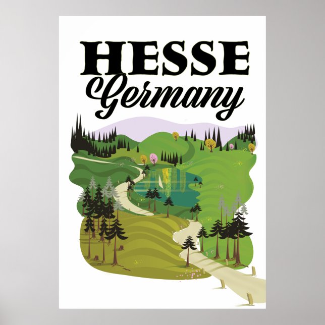 Hesse Tyskland Resa affisch (Framsidan)