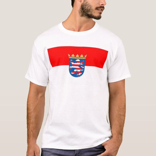Hessen Flagge Tee Shirt (Framsida)