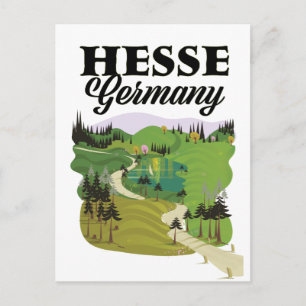 Hessen Tyskland reseaffisch Vykort