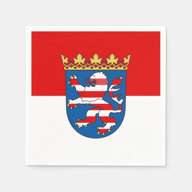 Hessens flagga Pappersservetter (Framsidan)