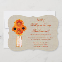 Hessian rustic orange murarvasbruddam kort