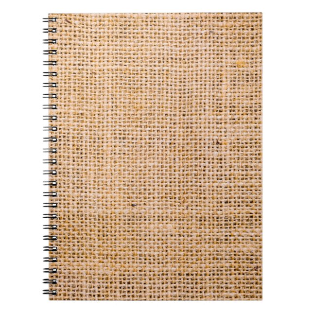Hessian Sackcloth burlap woven struktur bakgrund Anteckningsbok (Framsidan)