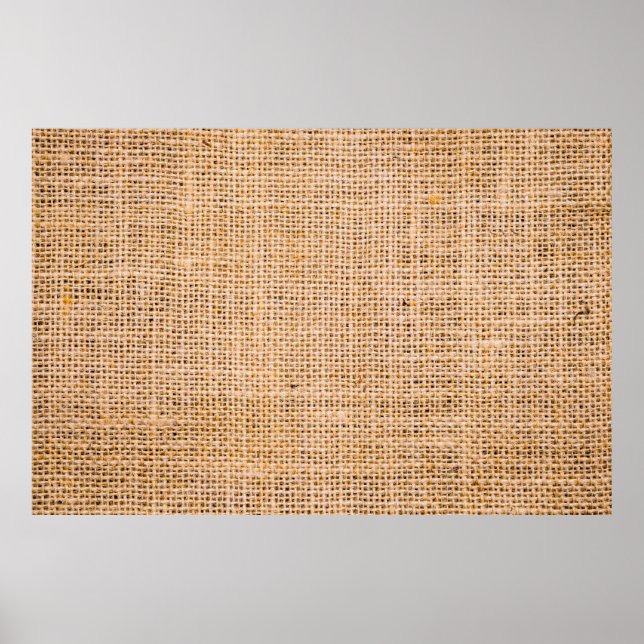 Hessian Sackcloth burlap woven struktur bakgrund Poster (Framsidan)