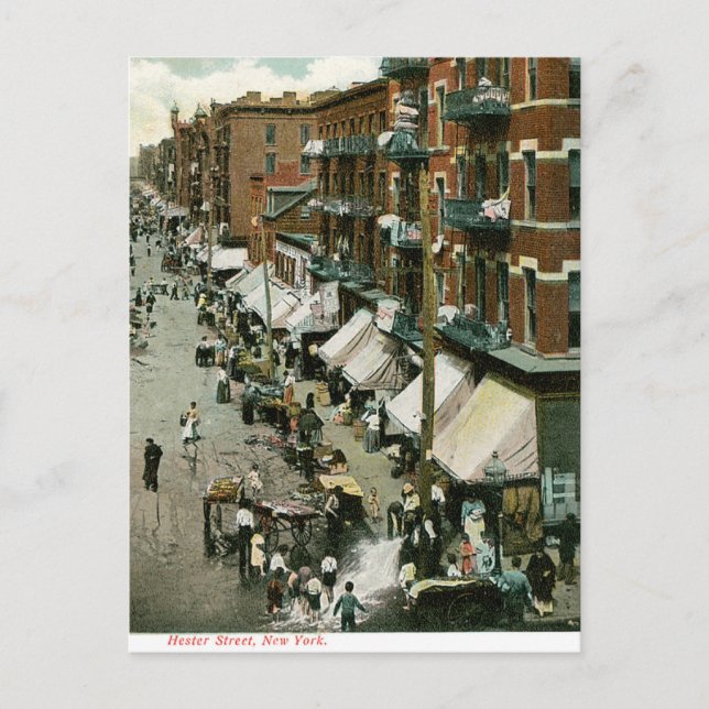 Hester Street New York Post Vykort (Framsida)