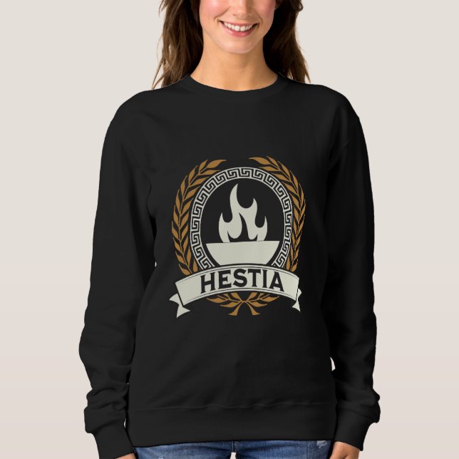 Hestia Ancient Grekiska guddess Symbol T Shirt (Framsida)