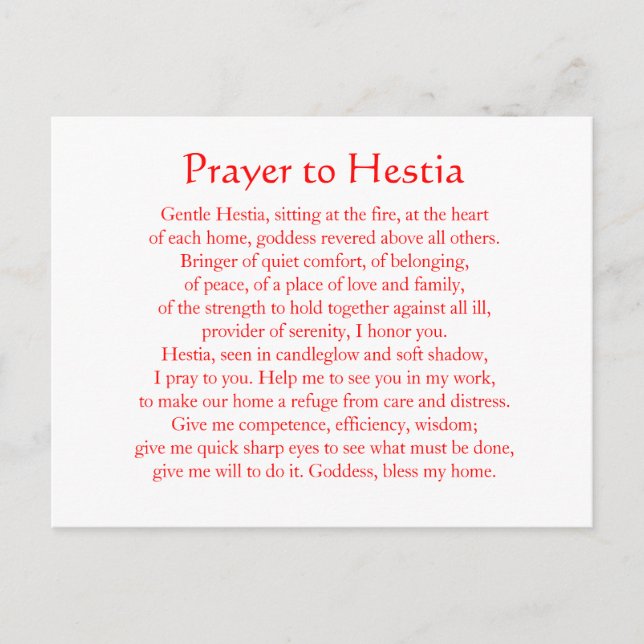 Hestia Postcard Vykort (Framsida)