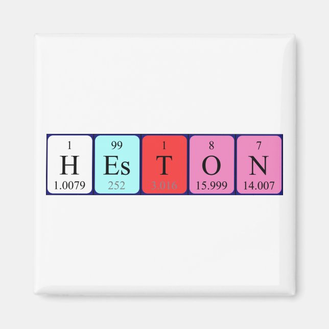 Heston Periodisk magnet bord namn (Framsidan)