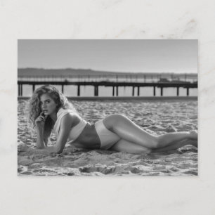 HET! B&W Sommar Bikini fotobrev Vykort