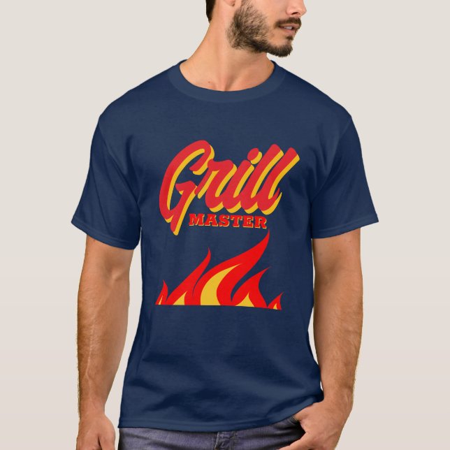 Het BBQ GrillMaster t-shirt för kock (Framsida)