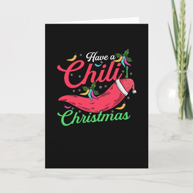 Het design för chili jul, Unisex Kort (Framsida)