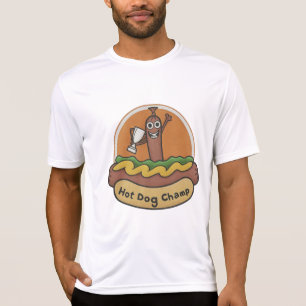 Het Dog Champ Wiener Trophy Söt matälskare T Shirt