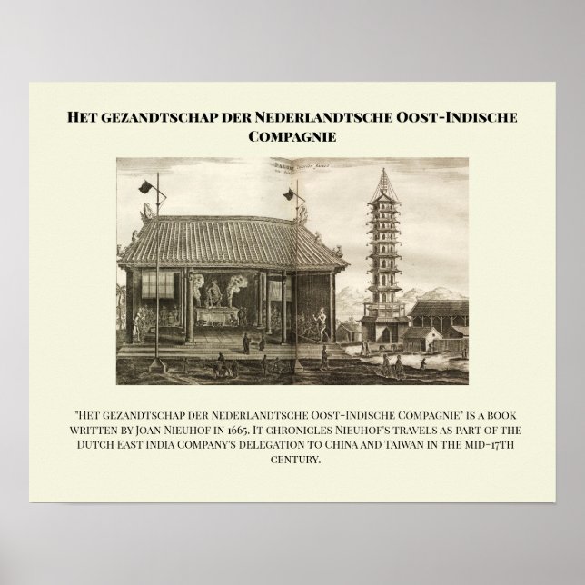 Het gezandtschap der Nederlandtsche Oost-Indische Poster (Framsidan)