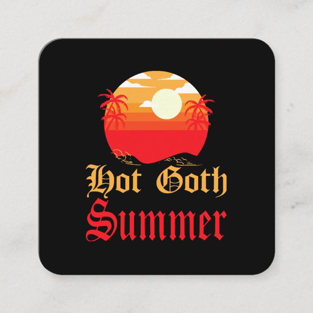 het goth sommar  fyrkantigt visitkort (Framsida)