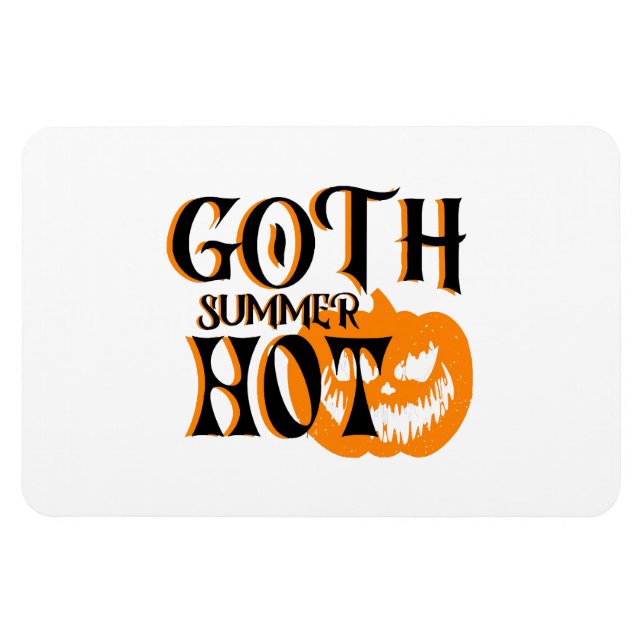 Het Goth Sommar-Skräck Leende Pumpa Magnet (Horisontell)
