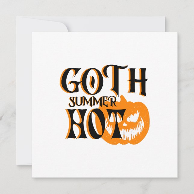 Het Goth Sommar-Skräck Leende Pumpa Tack Kort (Framsida)