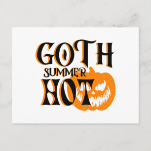 Het Goth Sommar-Skräck Leende Pumpa Vykort