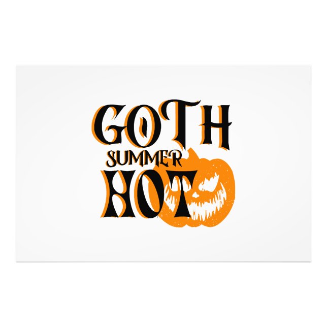 Het gotisk sommar-skräck leende pumpa fototryck (Framsidan)