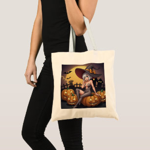 Het Häxa i Halloween Pumpafältet Tygkasse