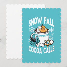 Het Kaka och Vinterstämning - Snöfall Kaka Annonse Inbjudningar