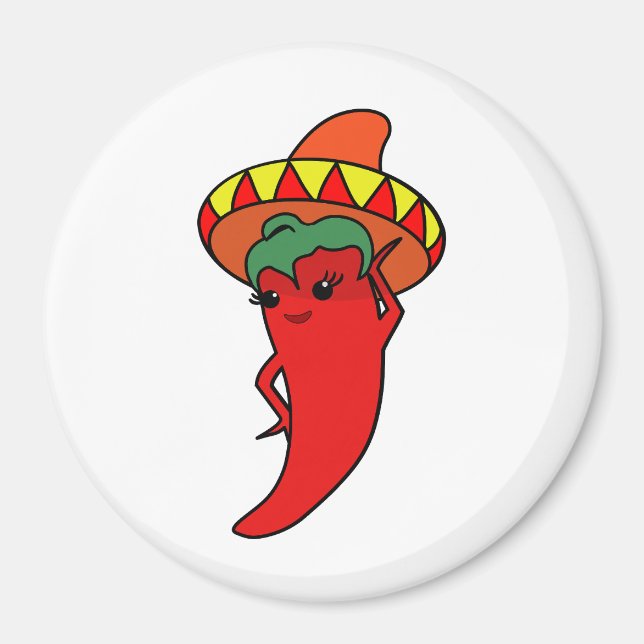 Het Kawaii Pepper Diva Magnet (Framsidan)