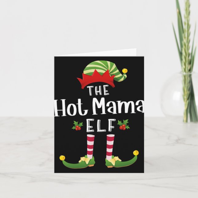 Het mamma jul tomte matchande pyjamas julfest kort (Framsida)