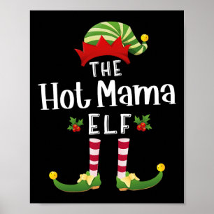 Het mamma jul tomte matchande pyjamas julfest poster