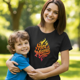 Het Mamma Tröja Trendig Grafisk T-Shirt för Kvinno