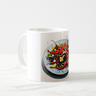 Het pepper sallad kaffemugg
