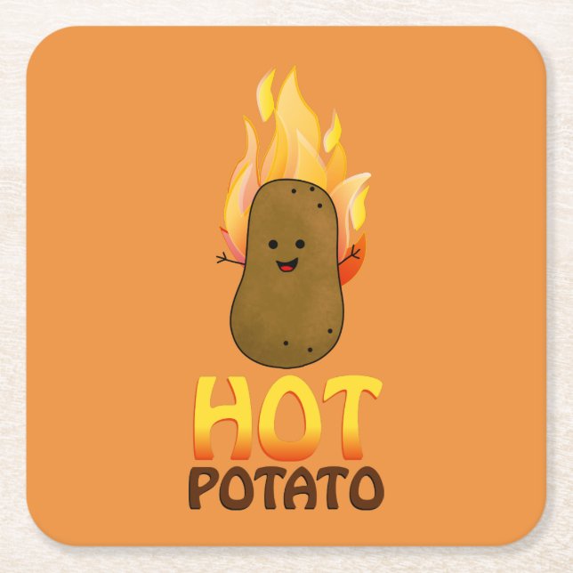 Het Potatis Underlägg Papper Kvadrat (Framsidan)
