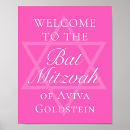 Het rosa Bat Mitzvah-feststjärna av David Poster