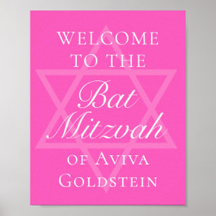 Het rosa Bat Mitzvah-feststjärna av David Poster