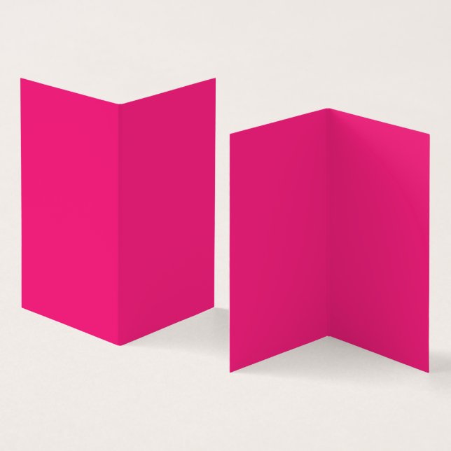 Het Rosa Bröllop | Kraftig Enfärgad Inbjudan Visitkort (In- och utsida)