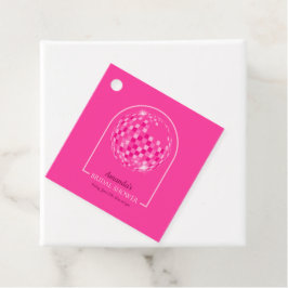 Het Rosa Disco Boogie Bröllopsdusch Gåvor Etiketter