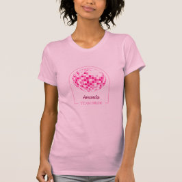 Het Rosa Disco Boogie Team Brud T Shirt
