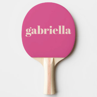 Het rosa fet stil personlig namn pingisracket
