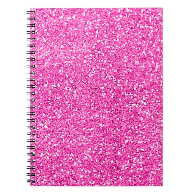 Het Rosa Glitter Anteckningsbok Med Spiral (Framsidan)