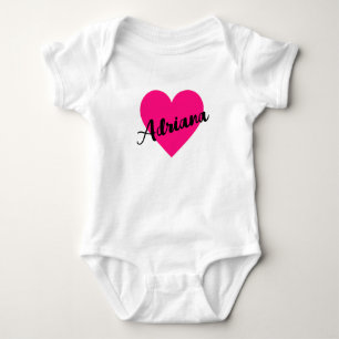 Het rosa kärlek hjärta anpassat namn t shirt