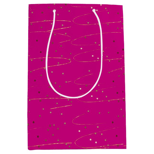 Het rosa och guld glitter presentpåse (Framsidan)