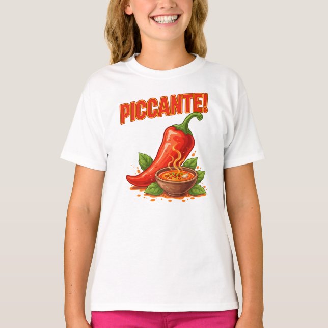Het Saucälskar-T-shirt – Djärv Röd Peppar-design T Shirt (Framsida)