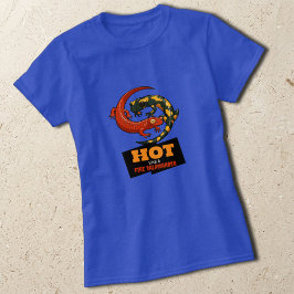 Het som en eldsalamander Rolig kaffetecknad serie T Shirt