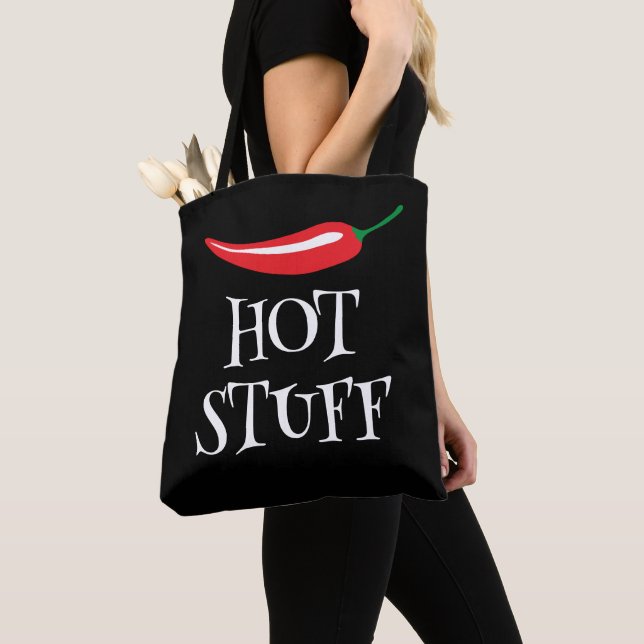 Het Stuff rolig kryddig röd chilipeppar axel Tygkasse (Närbild)