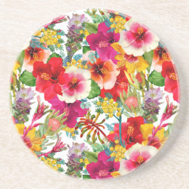 Het Tropical Blommor Sandstens Coaster Underlägg