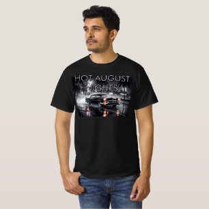 Heta augustinätter Klassisk svart bilkavalkad T Shirt