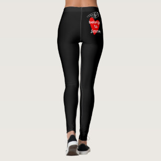 Heta rumpa meme-leggings - Personligt namn svart Leggings